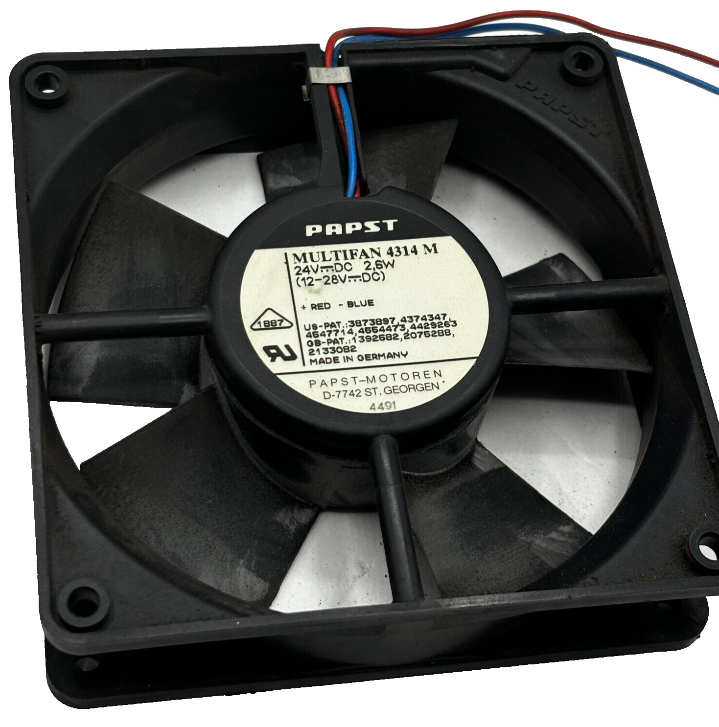PAPST-MOTOREN MULTIFAN 4314M 24VDC 2.6W COMPACT FAN BLACK 3873897 🎯