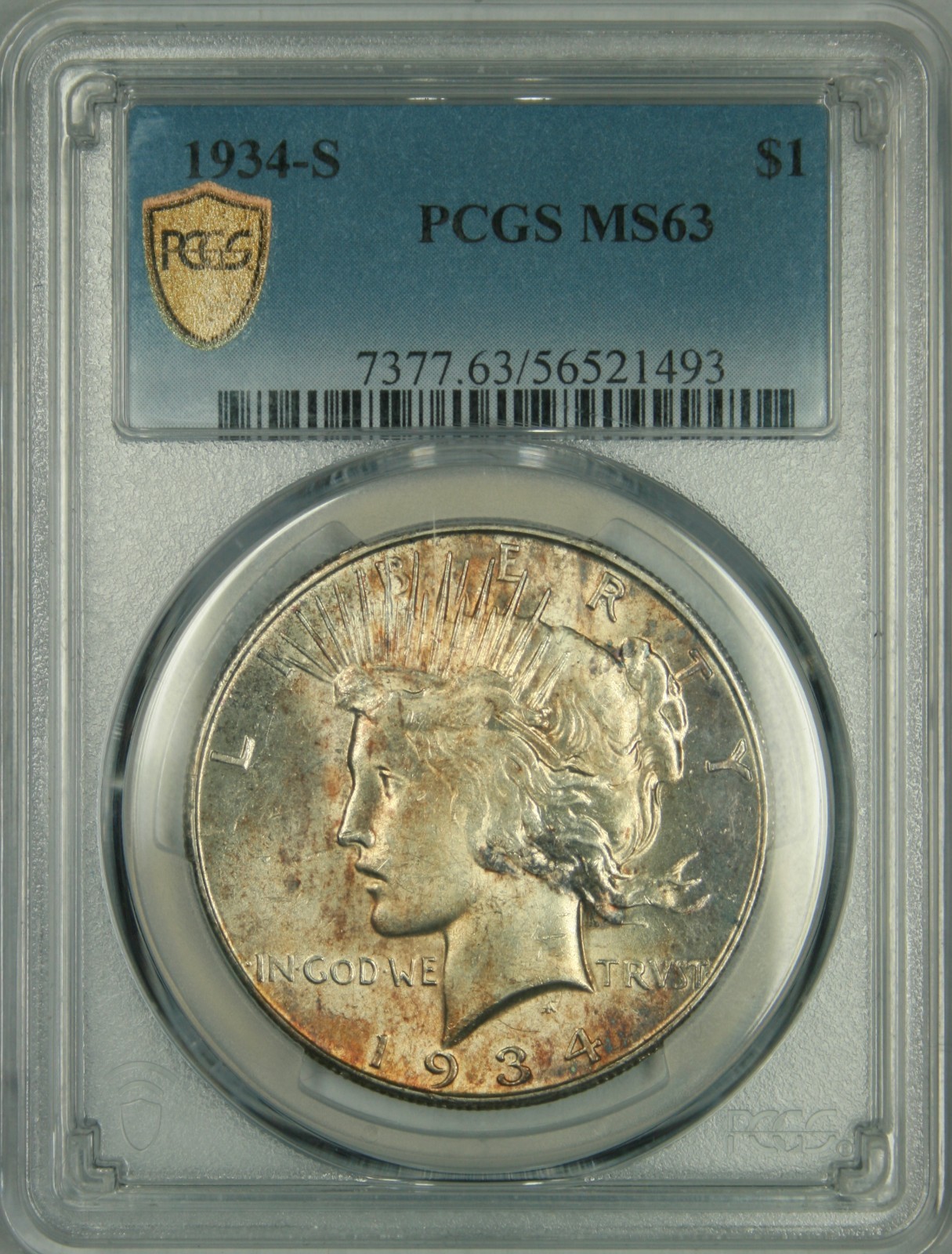 1934-S Peace Dollar PCGS MS63