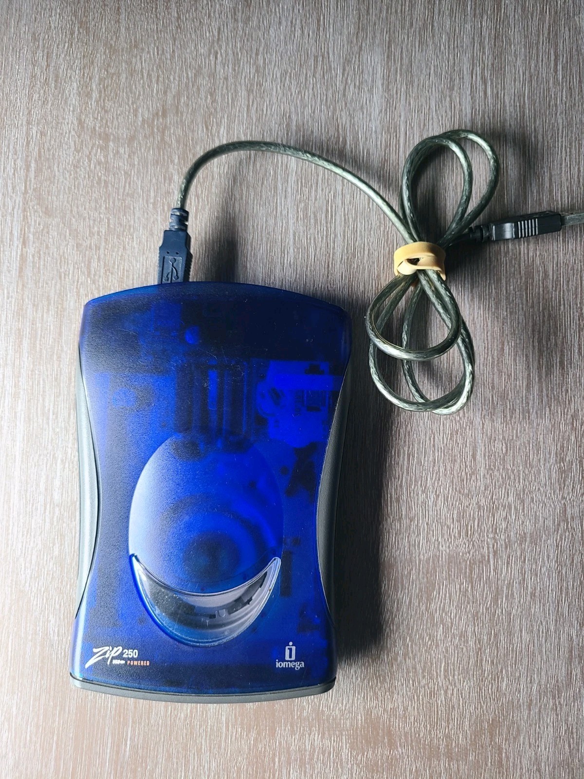 Iomega Zip 250 External Drive Data Blue USB Storage Disk Drive - Not Tested