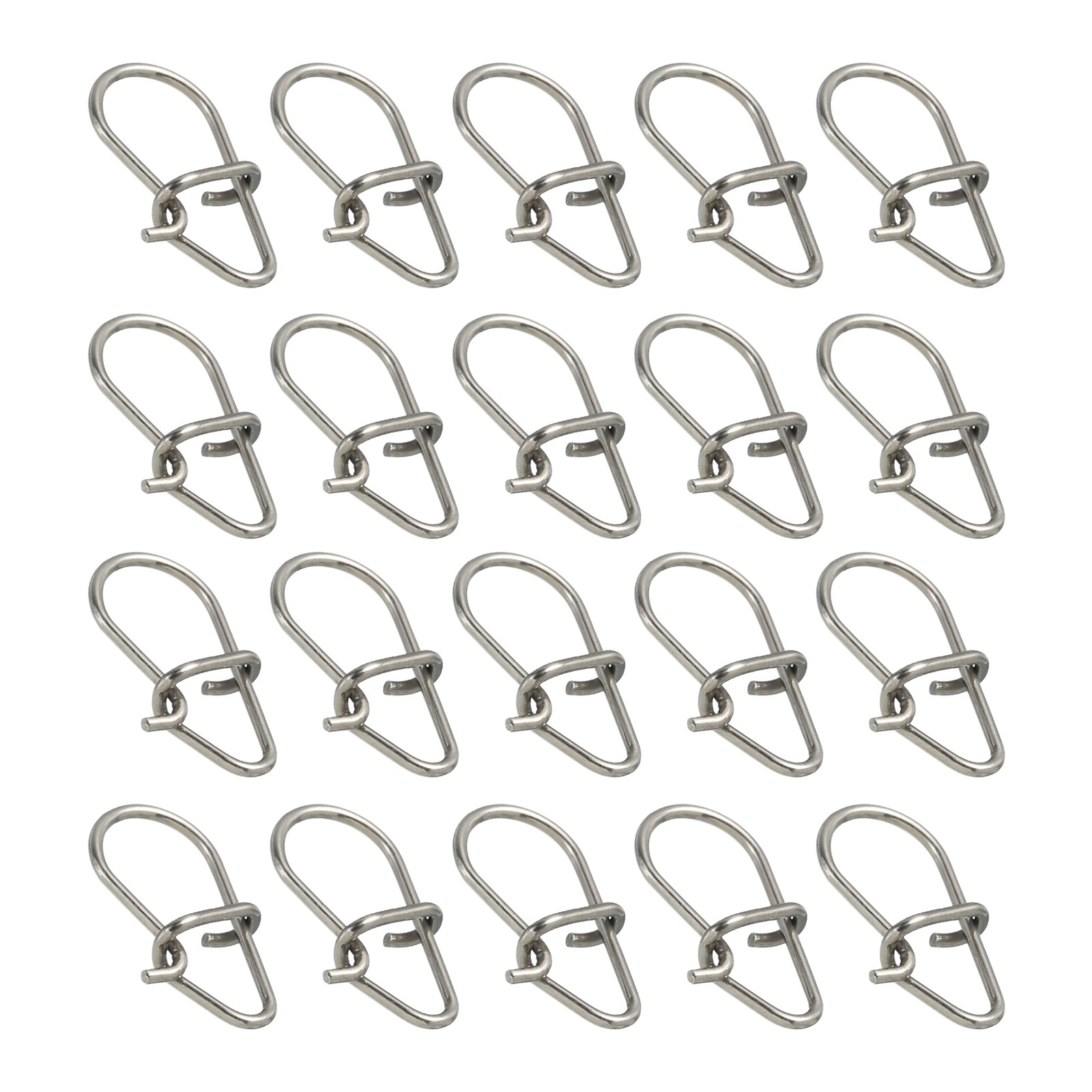 200Pcs #2 Stainless Steel Fishing Lock Snaps Fishing Clips Quick Change