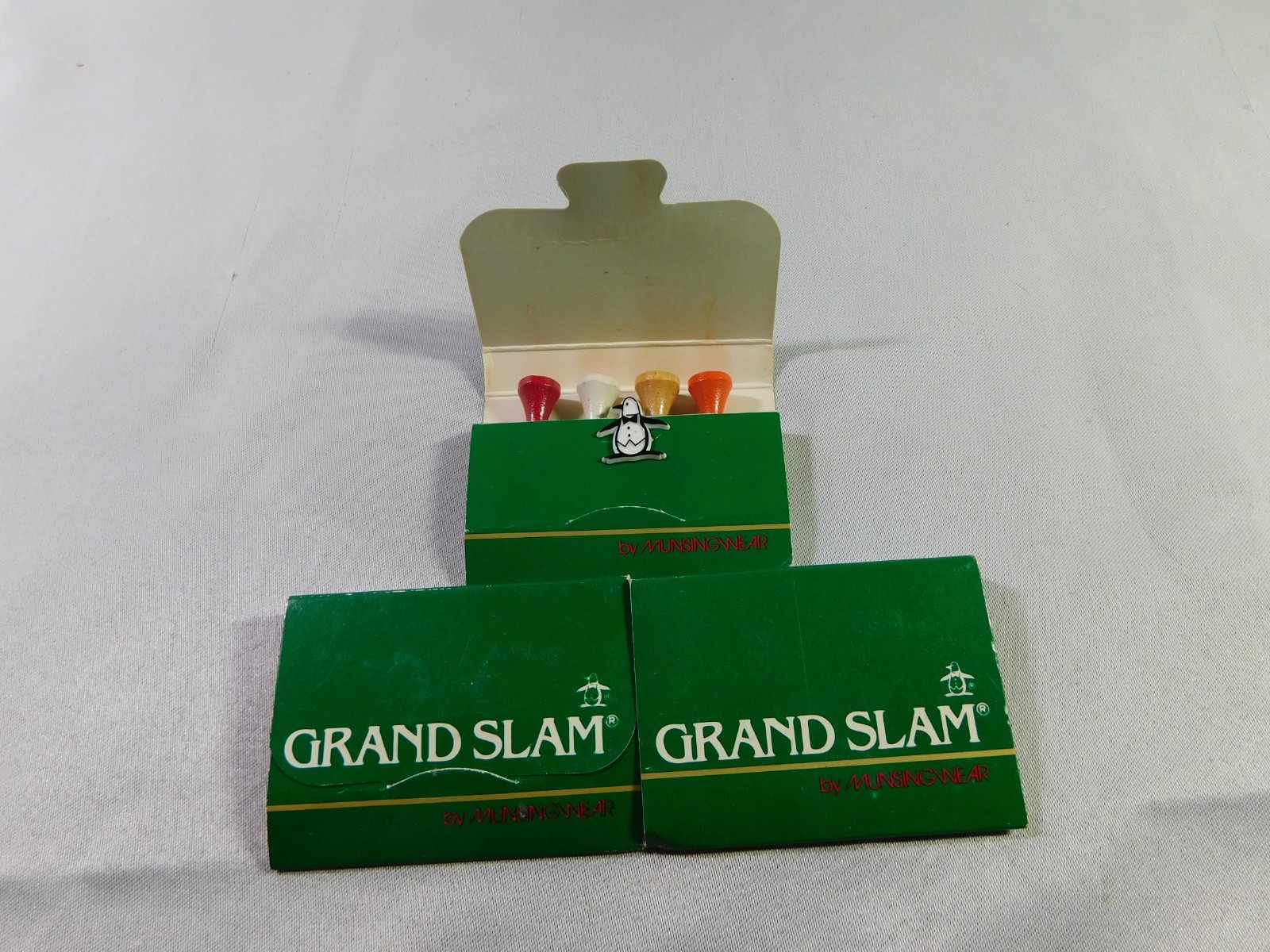 Lot of  3 4 Pack Munsingwear Grand Slam Matchbook Wood Golf Tees & Ball Markers