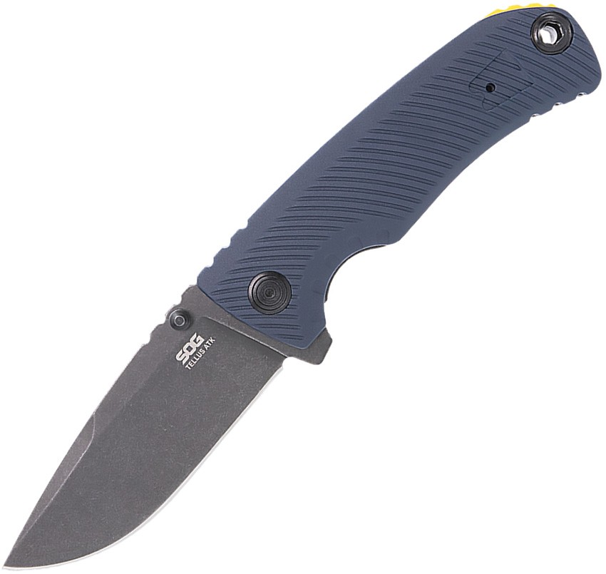 SOG Tellus Atk Linerlock 11-06-03-43 3.25" Stainless Squid Ink Folding Knife