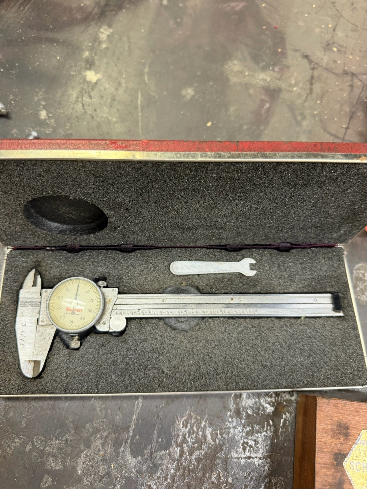 Starrett Dial Caliper w/ Case No. 120 0-6" / .001" Hardened Stainless Machinist