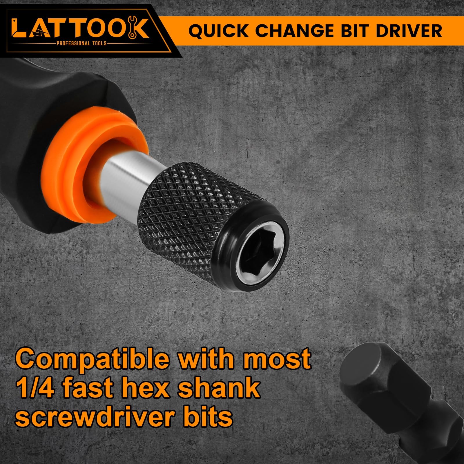 1/4 Inch Quick Change Bit Driver Release Easy Change Holder 142mm Handle