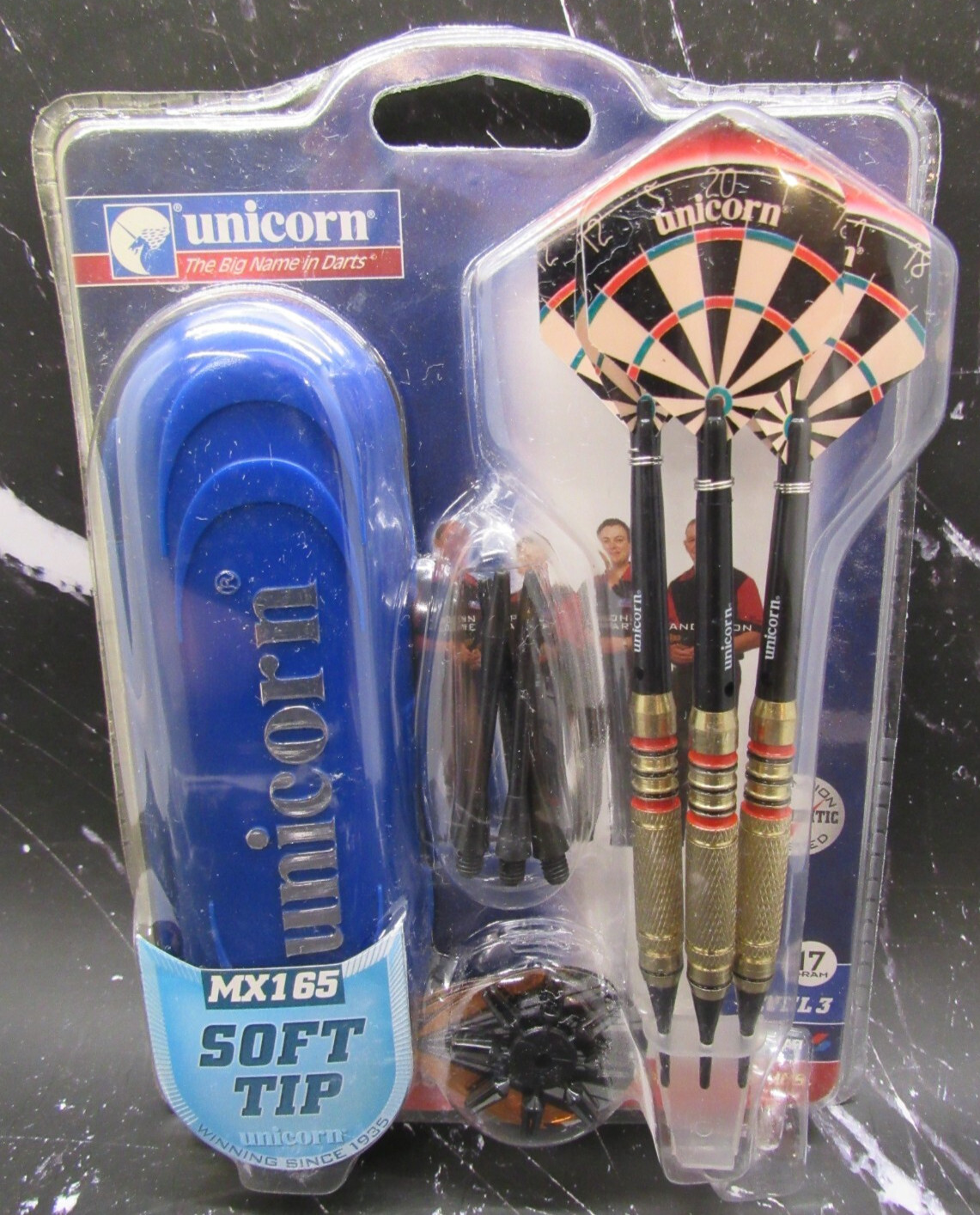 Unicorn MX165 Soft Tip Pro Dart Set Level 3 ~ 17 Gram NEW 2007