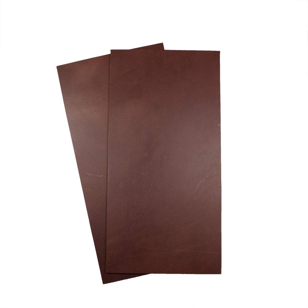 Thick Leather Rectangles 6 x 12 in. 2 Piece Set for Crafts/Tooling/Hobby Wor...
