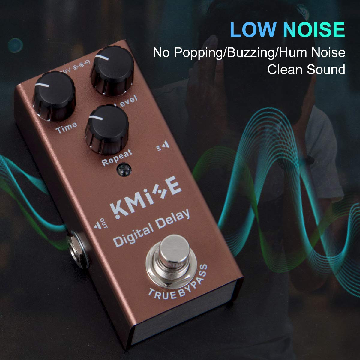 Kmise Digital Delay Electric Guitar Effects Pedal Mini Single Type DC 9V True By