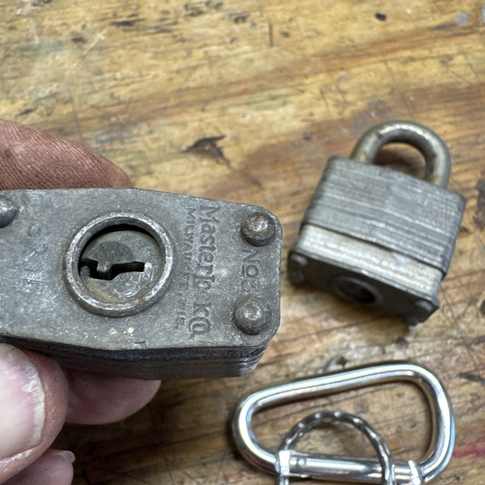 3 Keyed-Alike Master Lock No. 3 Padlocks With 1 Key Older Locks