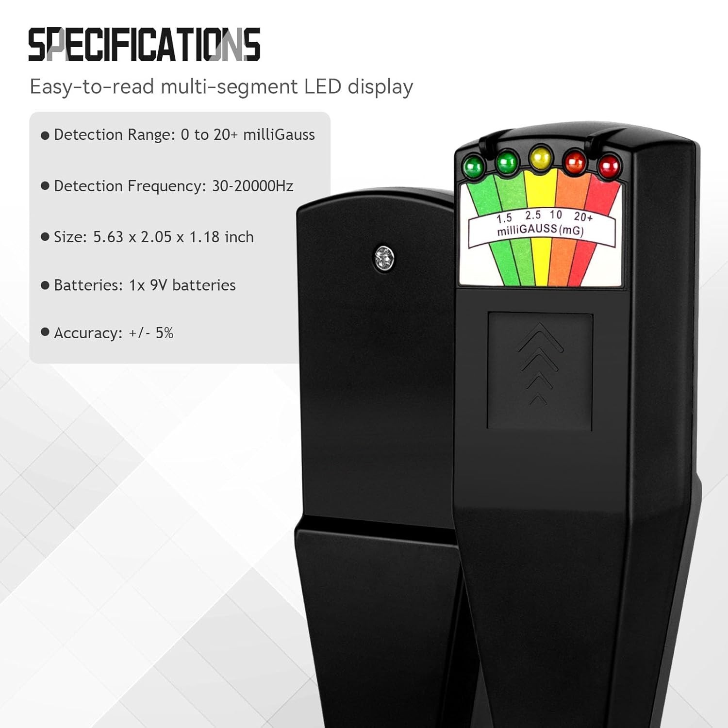 Electromagnetic Field Detector - Handheld Ghost Hunting Tool with LED Scale