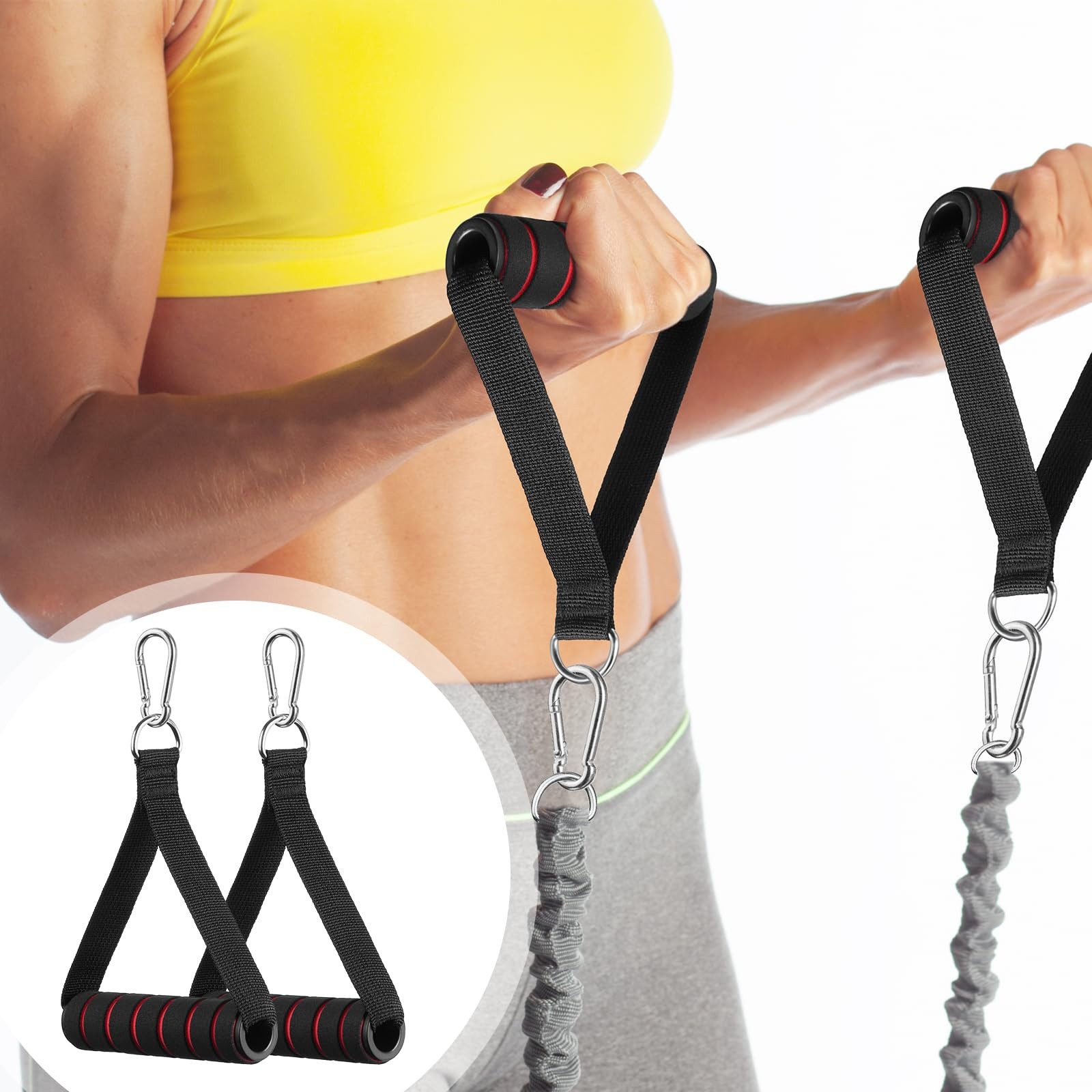 Exercise Handle, Resistance Bands Handle, Replacement Handle Attachments for ...