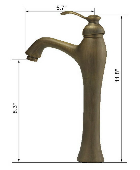 Retro Antique Brass Single Lever Bathroom Sink Basin Mixer Tap Faucet Gnf104