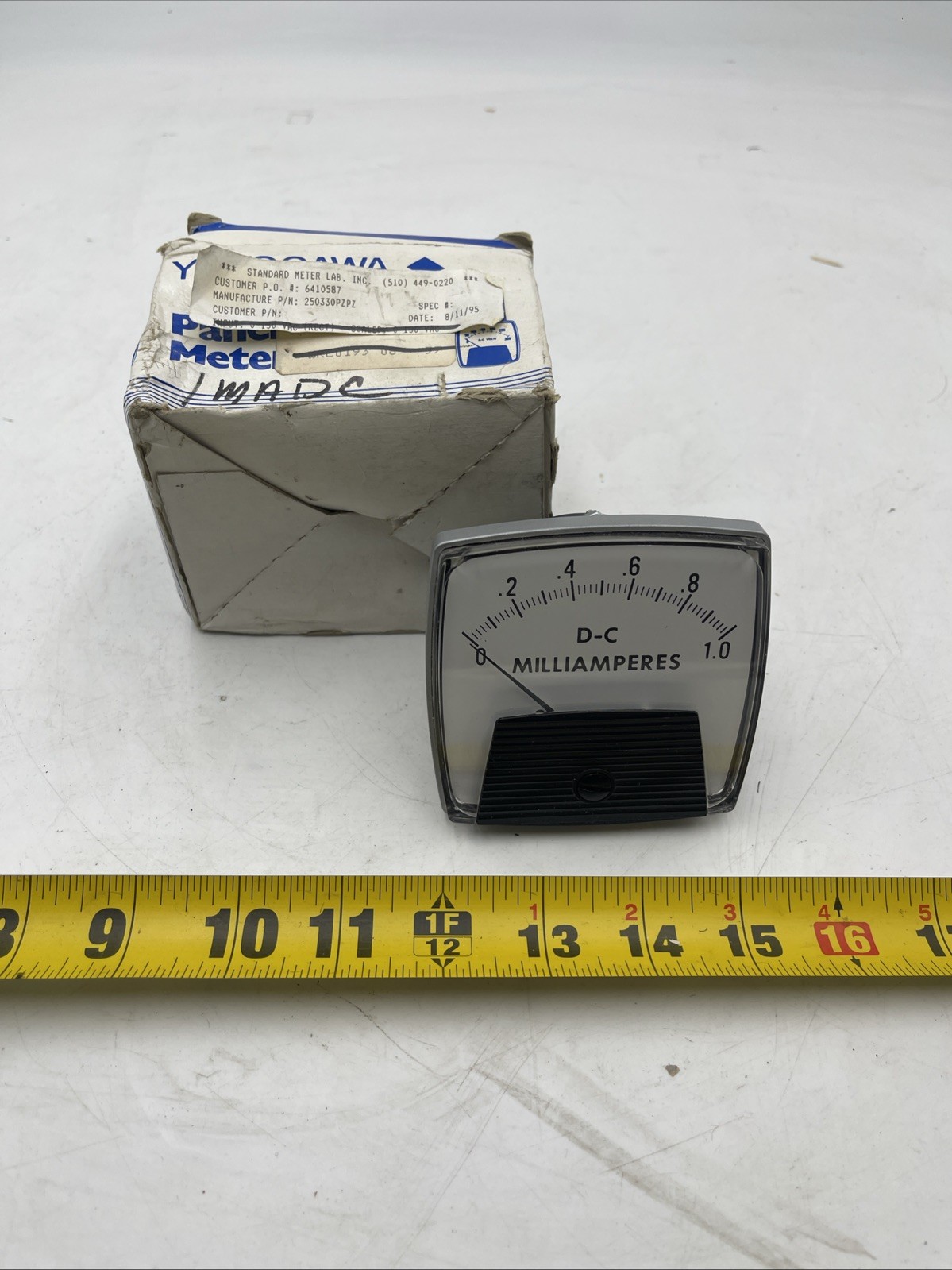 Vintage Yokohama Panel Meter D-C Milliamperes P/N 250330pzpz!! S1