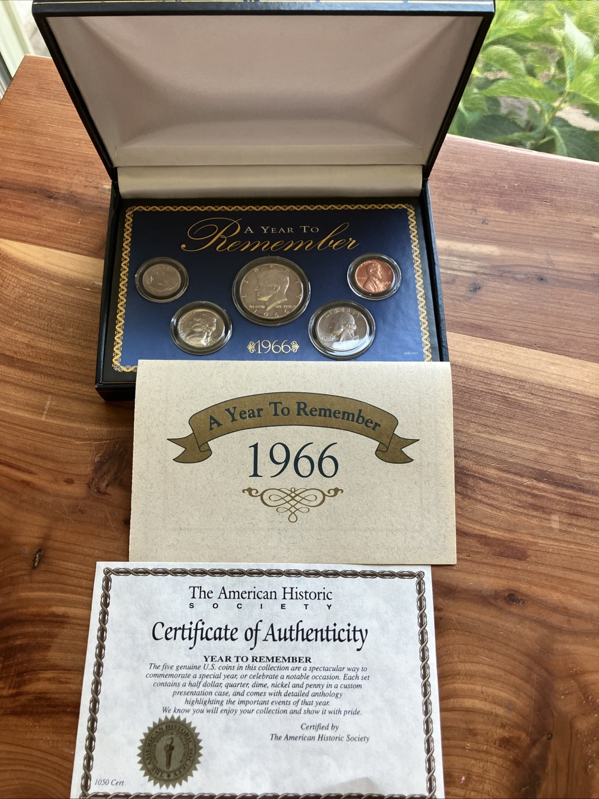 1966 A Year To Remember Silver Coin Set with Case American Historic Society COA