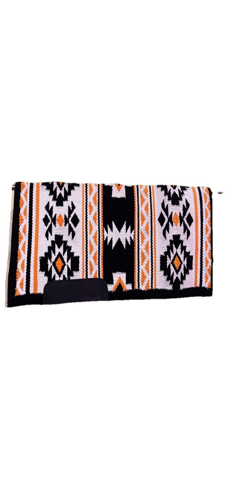 Orange Black&white western wool Show saddle blanket Size 34*42’’