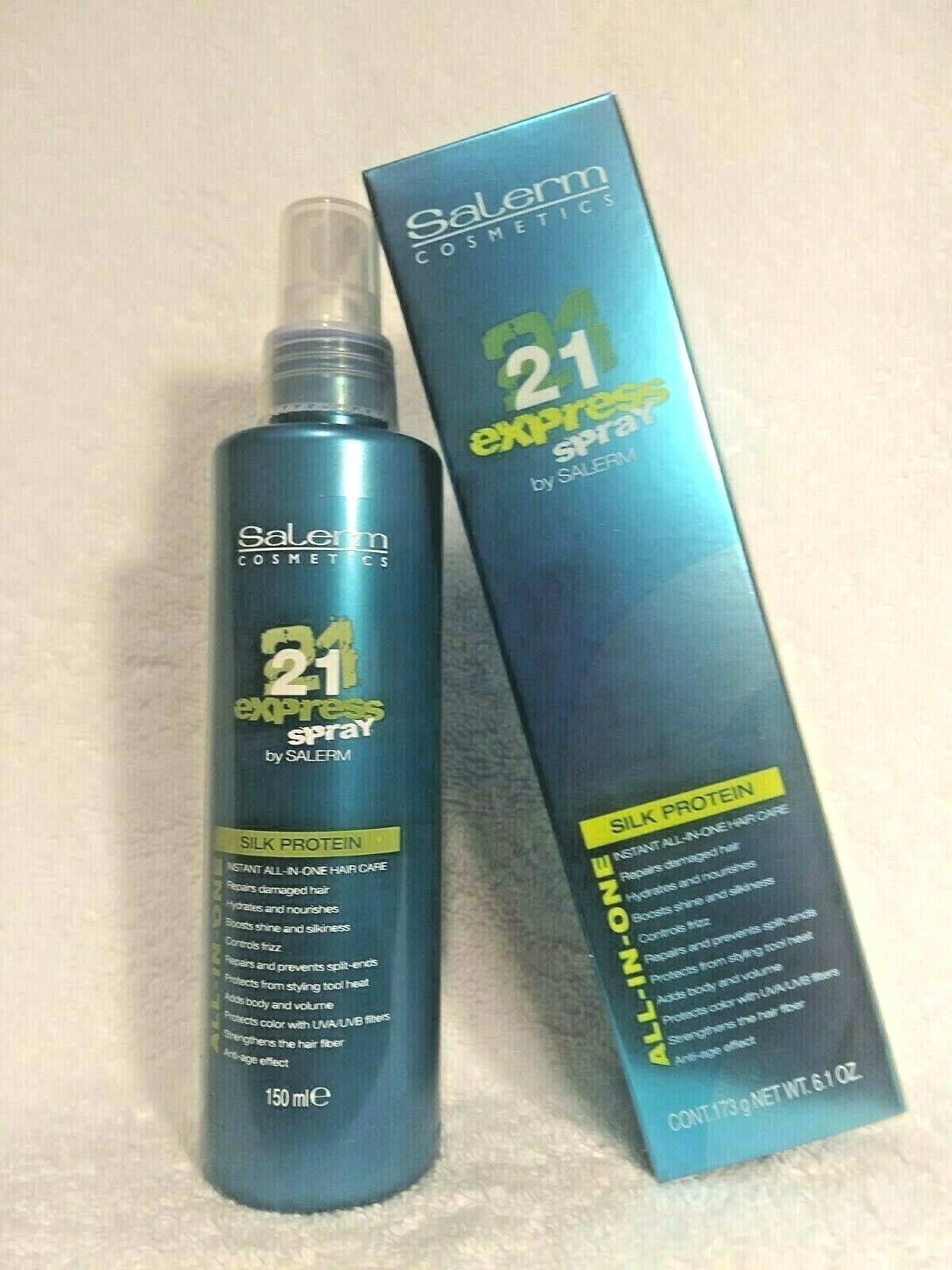 Salerm Cosmetics 21 Express Spray All-in-one Silk Protein 150 Ml/6.1 fl.oz.