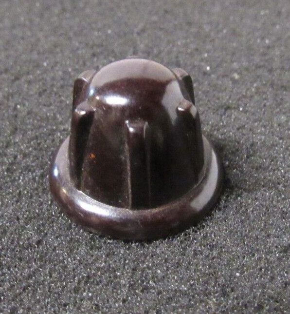 GE Bakelite Dark Brown  Radio Knob   Late 1930's 1940's Models