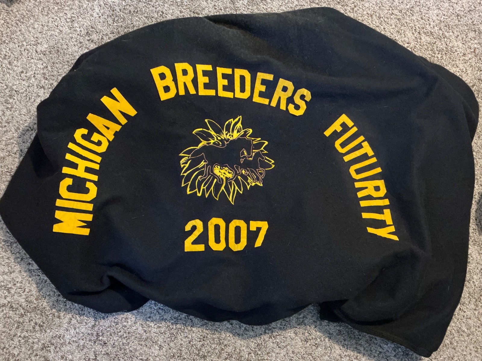 Horse Blanket Michigan Breeders Futurity 2007 1 of 8 Made Black 84 x 90 Curvon