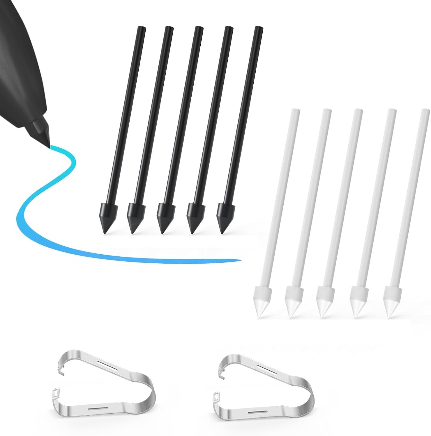 10 PCS Tips/Nibs Replacement for Samsung Galaxy Tab 10 Pcs Set, black