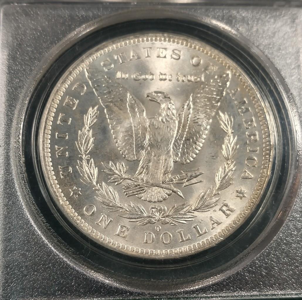 1884-O MORGAN SILVER DOLLAR - PCGS MS63