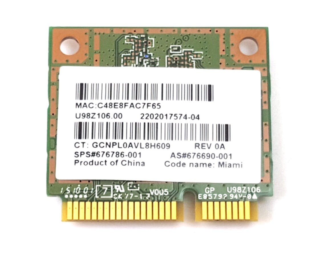 HP Chromebook 14-Q020NR WiFi Wireless Card 676786-001 676690-001