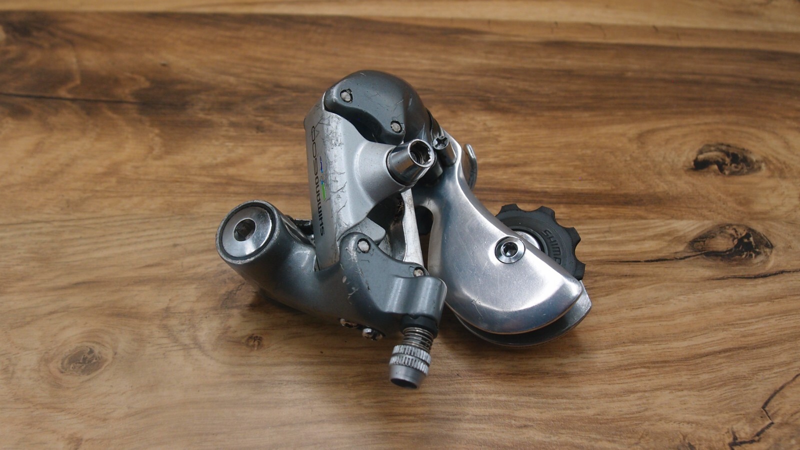 1990 rear derailleur Shimano 600 Tri Colore RD-6400 VIA Japan short cage 7 speed