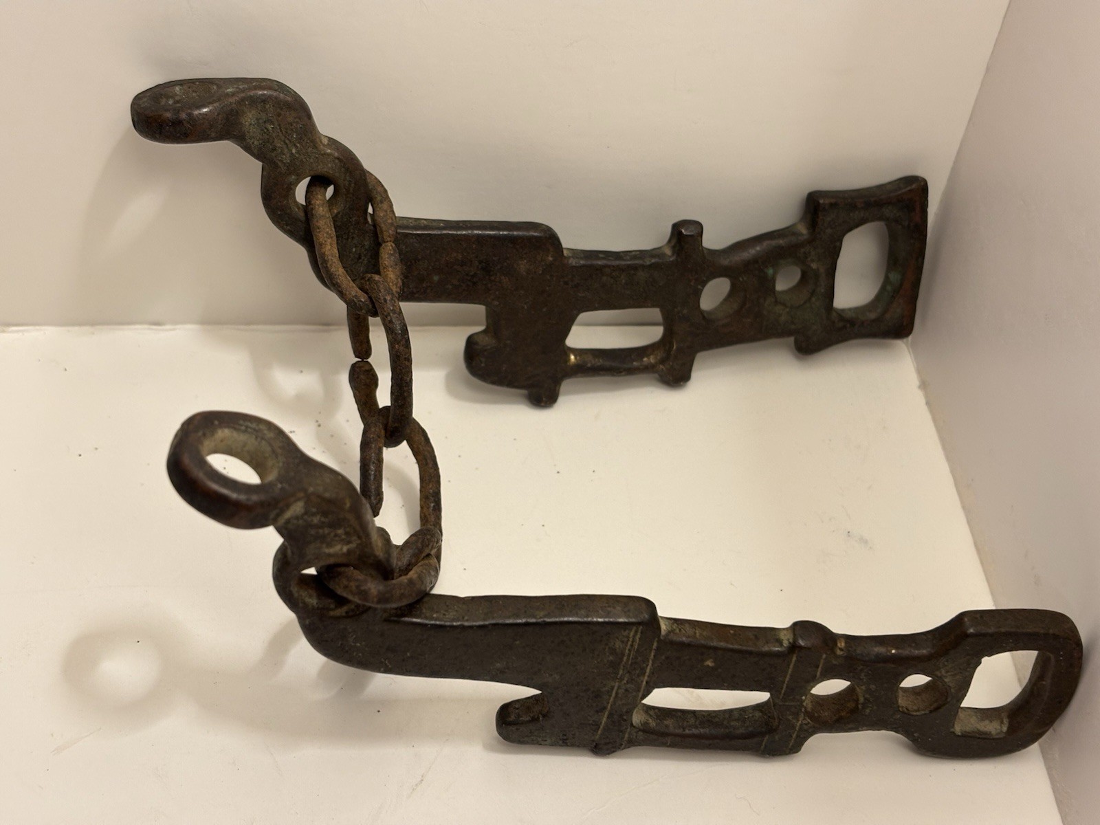 VERY RARE HISTORICAL OLD EUROPE EUROPEAN HAND FORGED BRASS HORSE BIT BRIDLE TACK