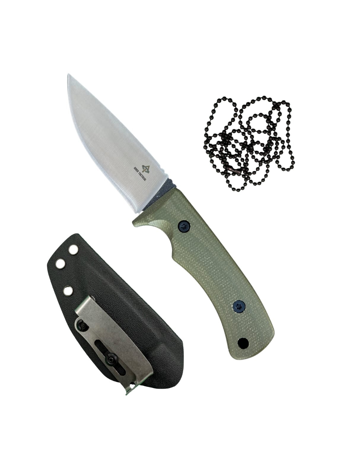 B-05 Full Tang, 3D Micarta Scales, EDC With Kydex Sheath for Hunting and Outdoor