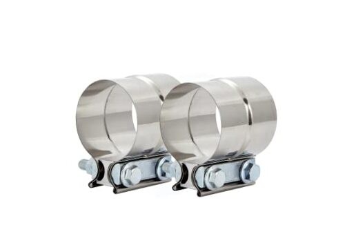 2PCS Lap Joint Band Clamps,Exhaust Muffler Clamp, Exhaust Pipe Clamps 2"