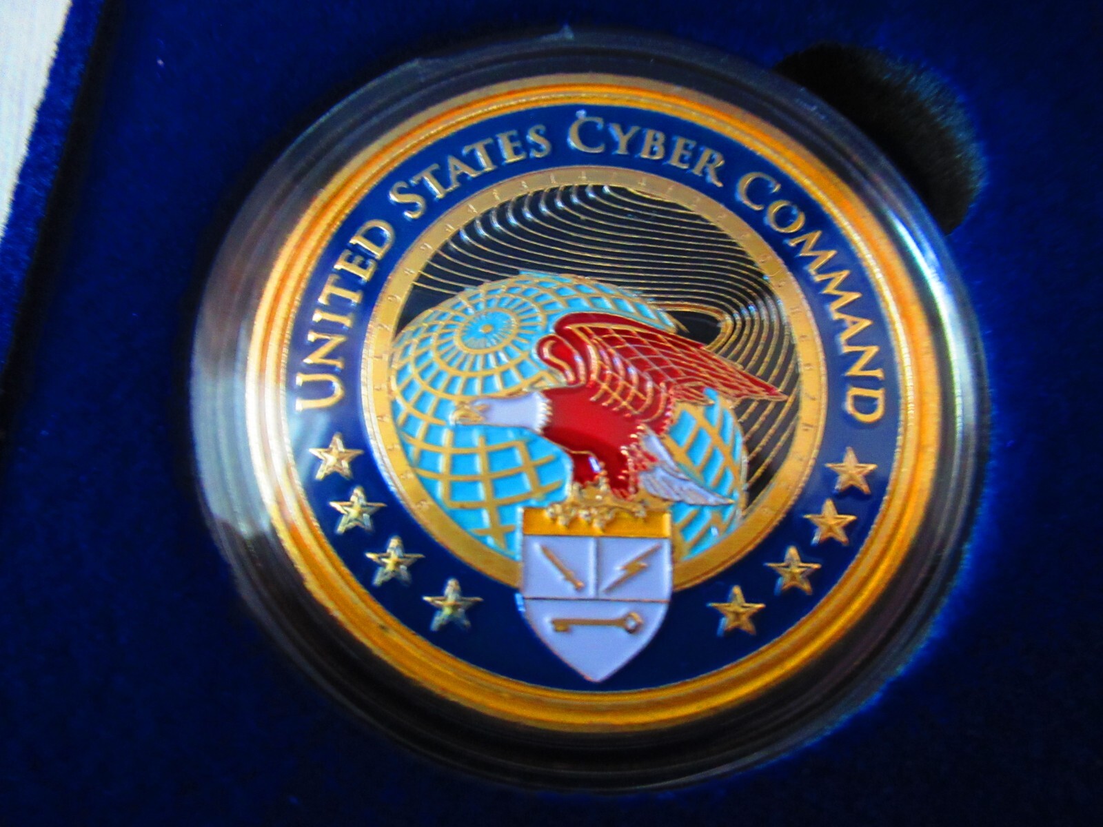 United States Cyber Command Challenge Coin w/ Presentation Box