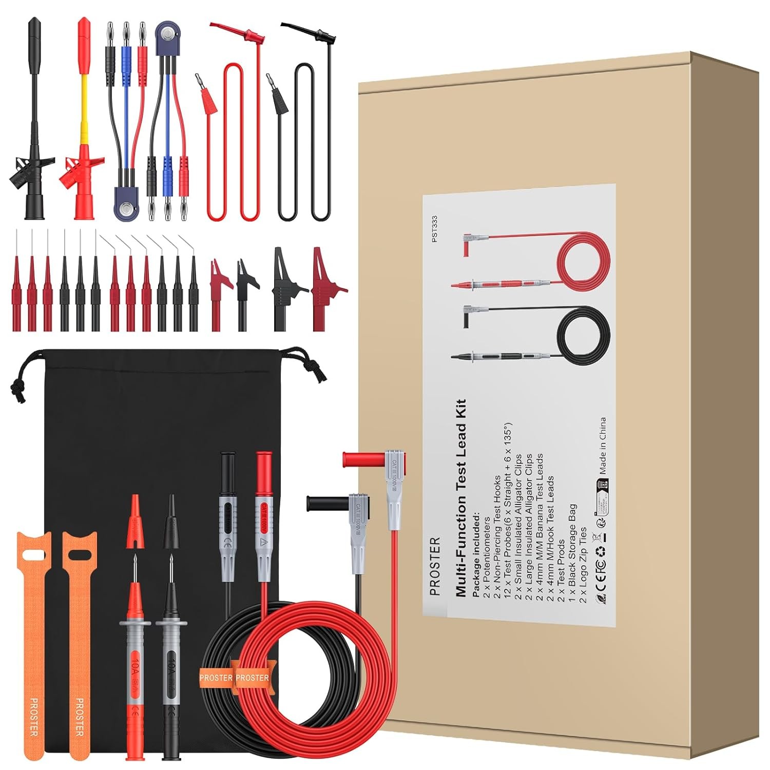 Multimeter Test Leads Kit 26pcs - Multi Testers Replace... Fast USA SHIP