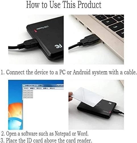 USB RFID Dual Reader 13.56mhz + 125khz Transponder Card Reader Chip