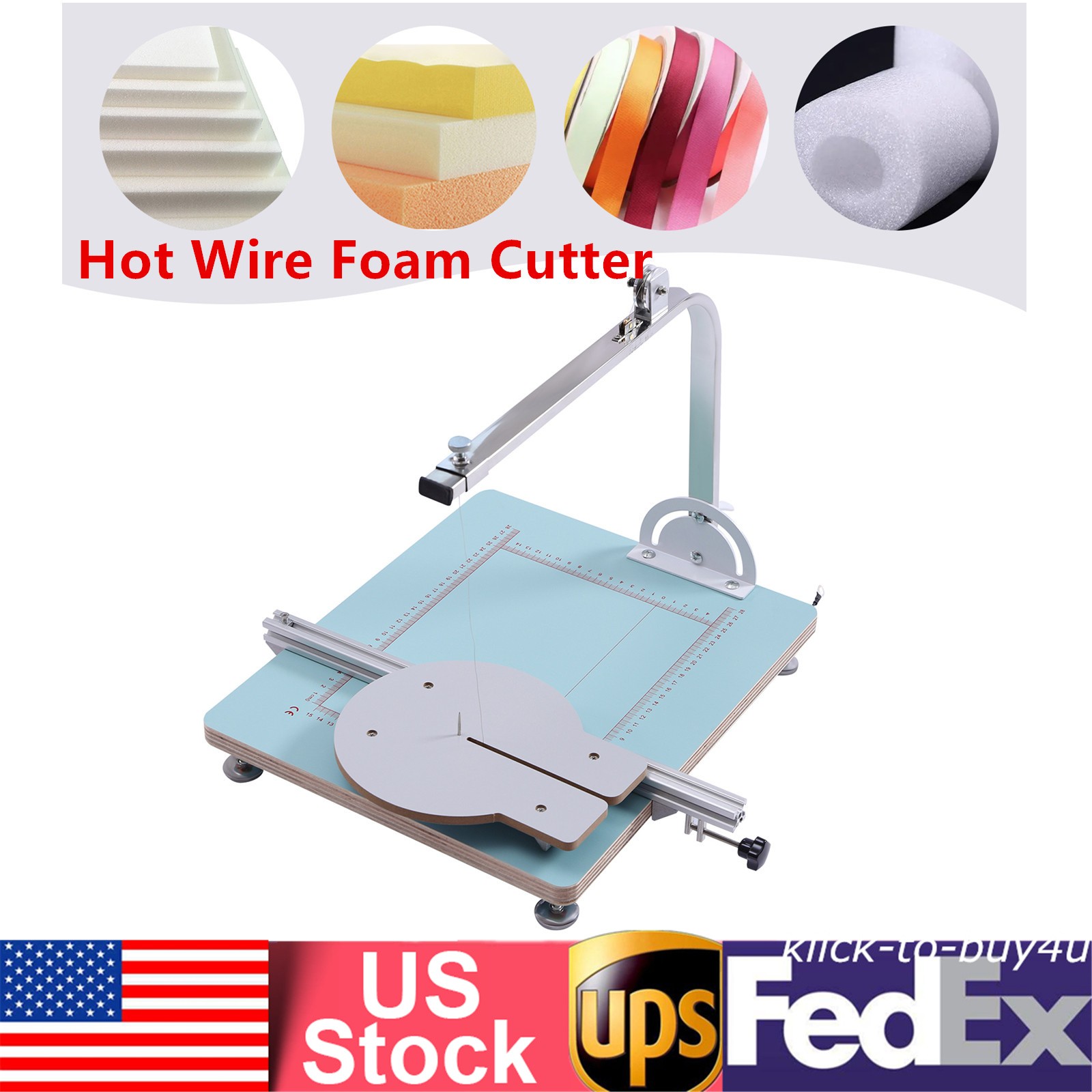 72W Hot Wire Foam Cutter Working Table Tool Sponge Styrofoam Cutting Machine New