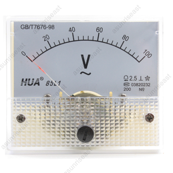 1 × AC100V Analog Panel Volt Voltage Meter Voltmeter Gauge 85L1 AC0-100V