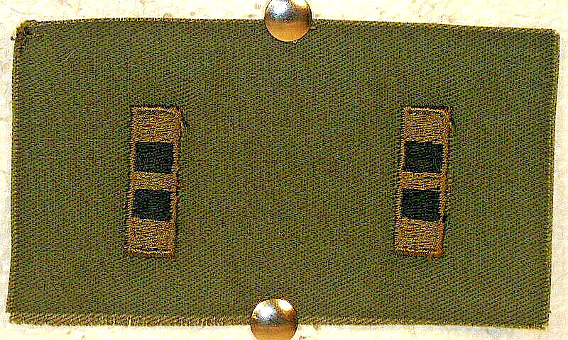 US Army Chief Warrant Office Two CWO-2 OD Fatigue Cloth Collar Rank Insignia