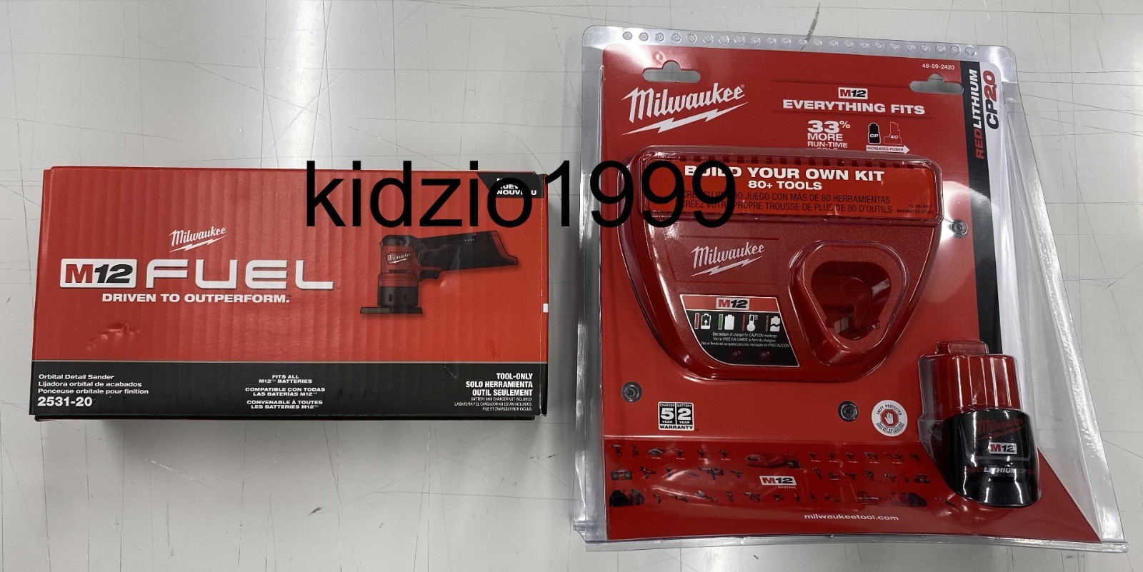 Milwaukee M12 FUEL 2531-20 Orbital Detail Sander  kit NEW