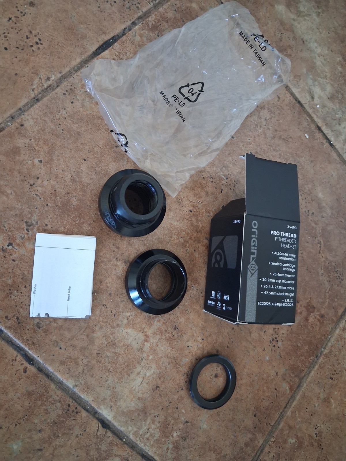 Origin 8 1 inch threaded headset Black