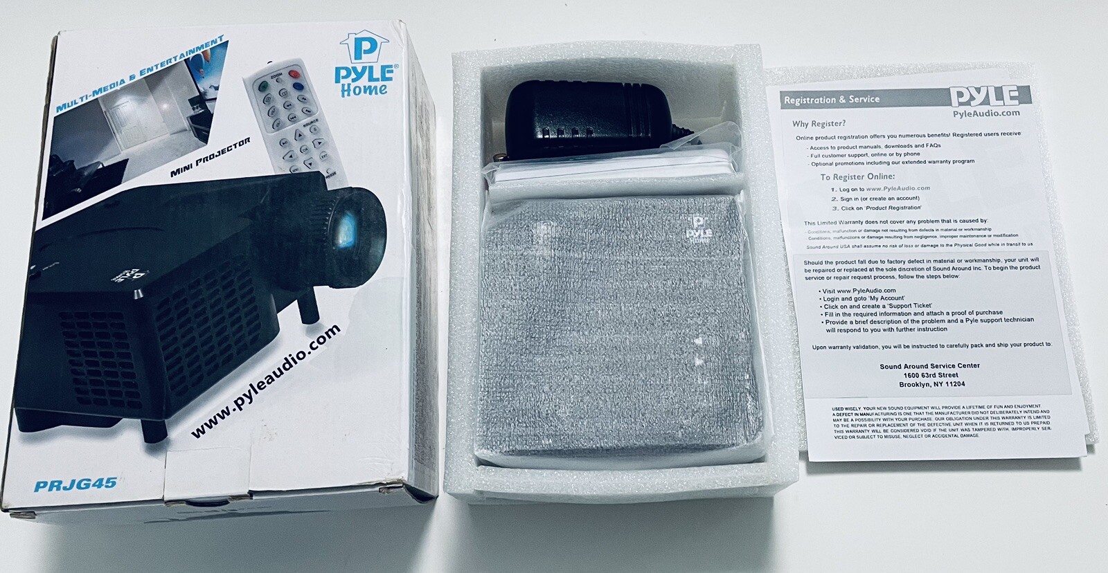Pyle Home PRJG45 Multimedia Mini Projector NEW