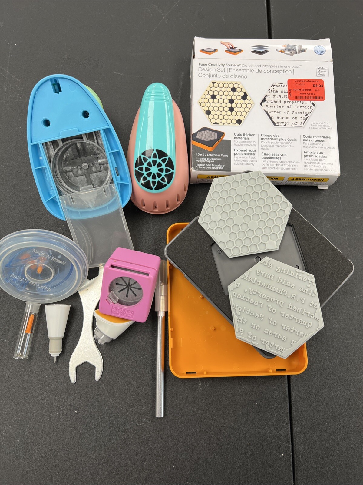 Lot Paper Craft Supplies Fiskers, Presses, Blades Fuse Creativity Accessory