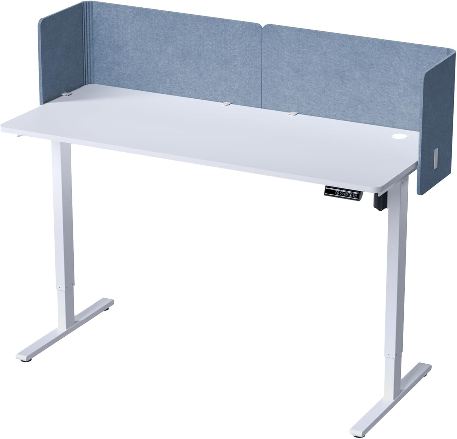 Desk Privacy Panel,2PCS L-Shaped Clamp-On Office Desk Divider,2-in-1 Adjustable