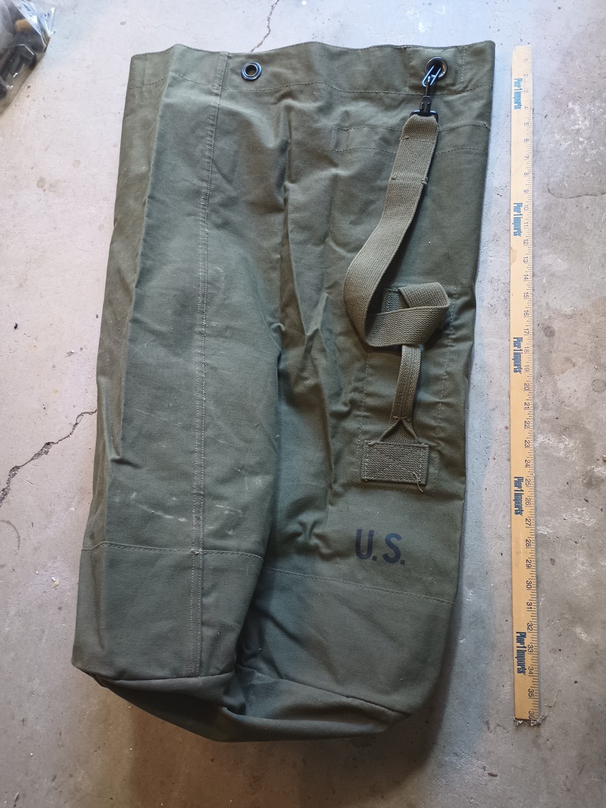 US ARMY Military Gunny Sack Ruck Duffel  Philadelphia Depot 1949 Heavy Canvas