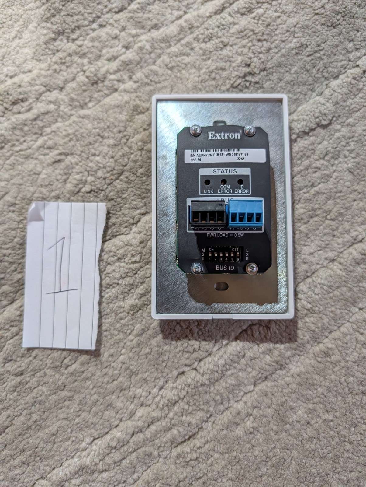 Extron 60-1670-01 EBP 50 ﻿eBUS Button Panel White
