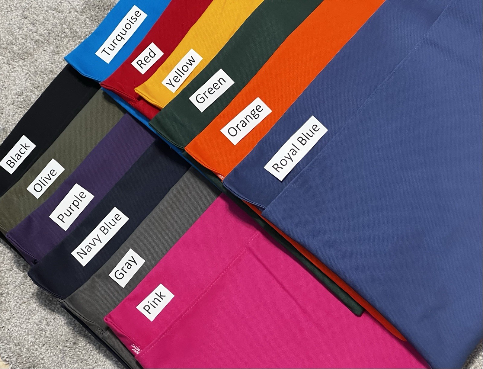 5 SMALL SEAT DESK CHAIR POCKET  SACK Fits Chairs 11" WIDE or Smaller Many Colors