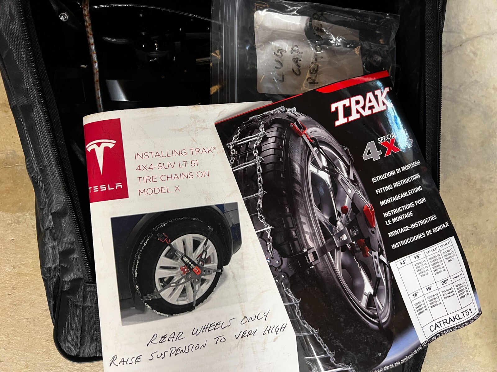 Trak 4x4 LT, Tesla X Official Tire Chains