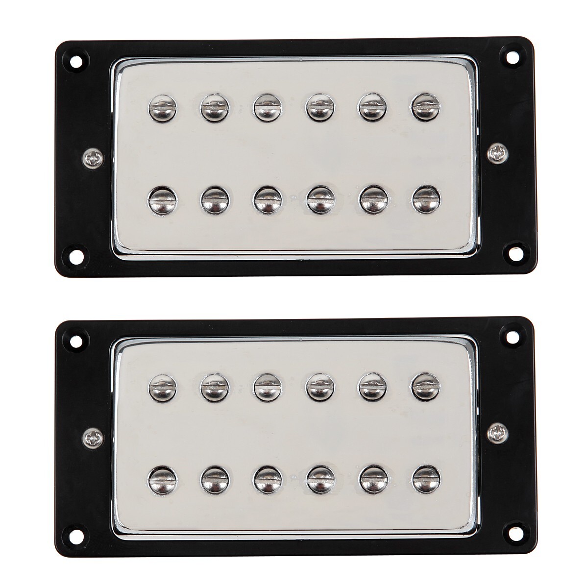 Electric Guitar Sealed Double Coil Humbucker Pickups Black Frame For LP Chrome