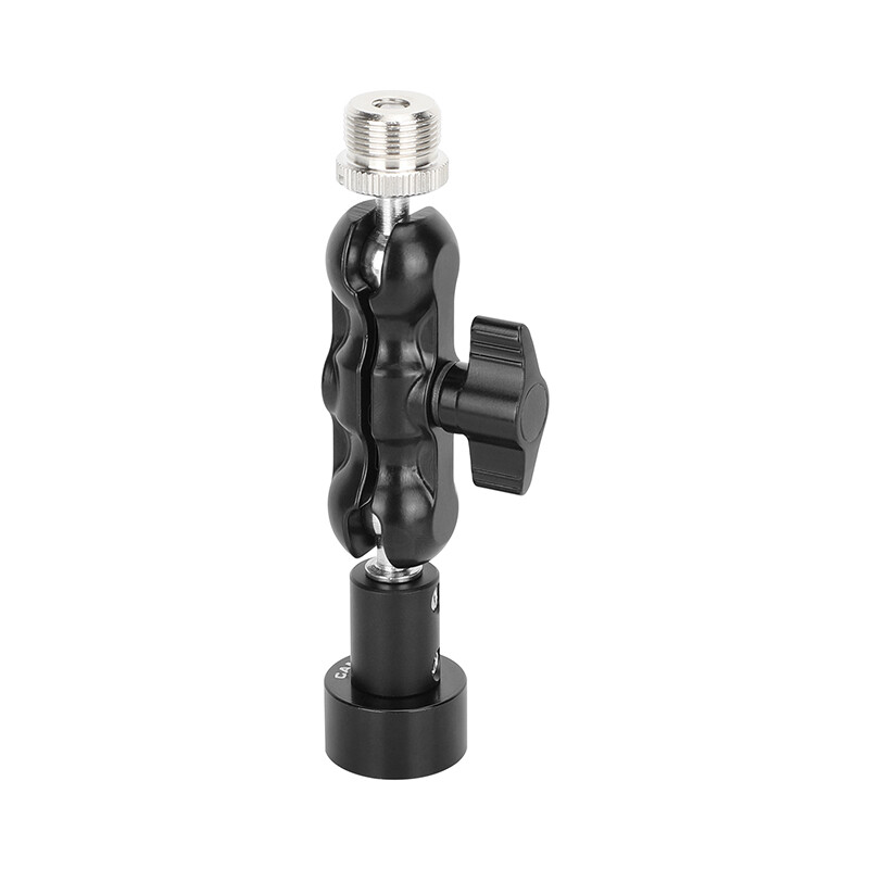 CAMVATE Mini Ball Head Mount 5/8"-27 Female to Male Microphone Clamp Adapter