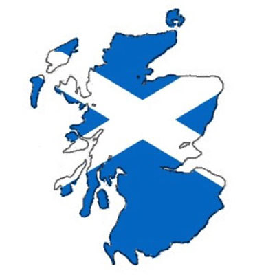 Car sticker, sticker "Scotland" (11 x 10 cm) contour cut