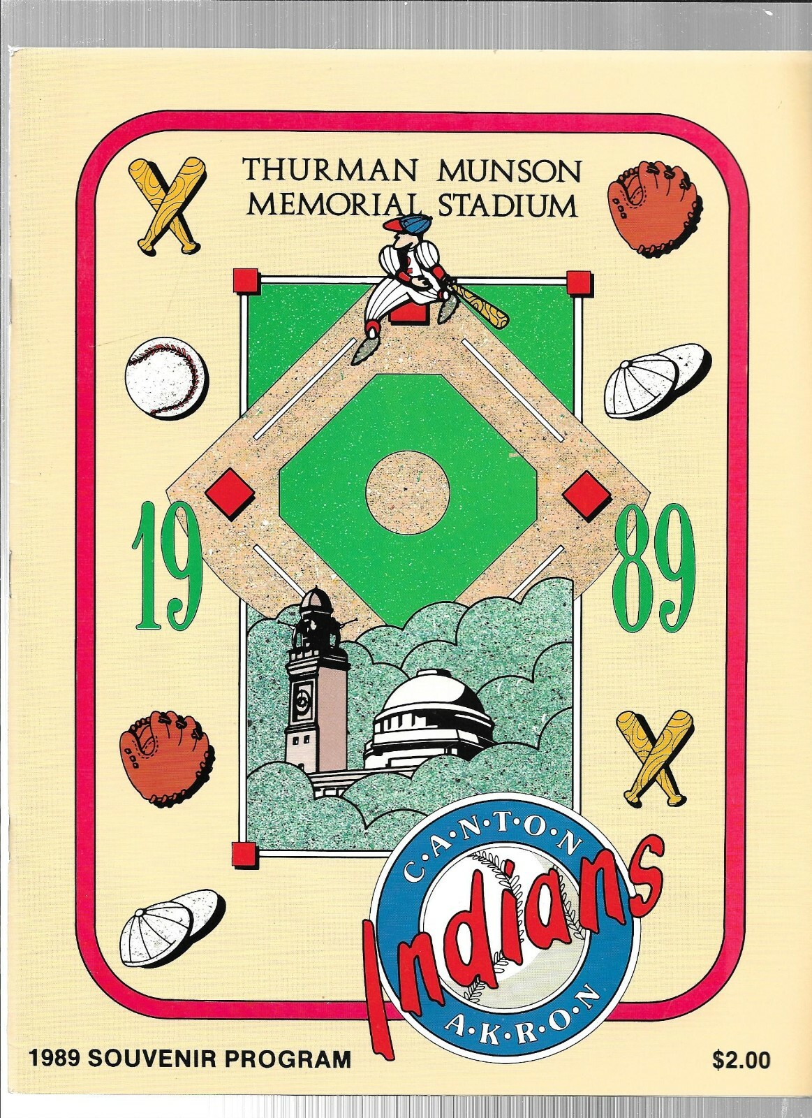 Aug. 31,1989 Canton vs Harrisburg Minor League Program--Moises Alou  EX