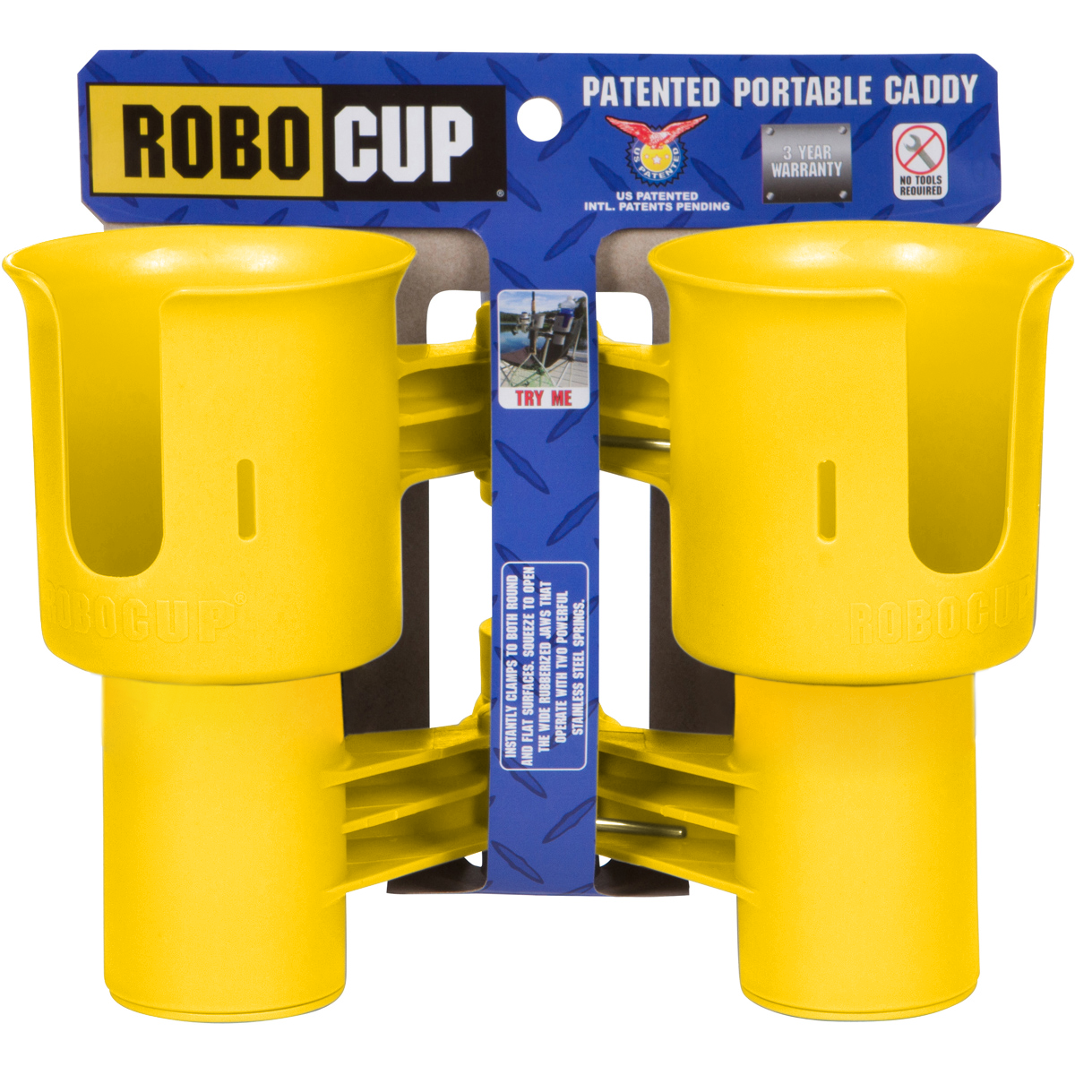 * 2 PACK DEAL * ROBOCUP CLAMP ON DRINK CUP HOLDER CADDY * FREE SHIPPING TO USA *