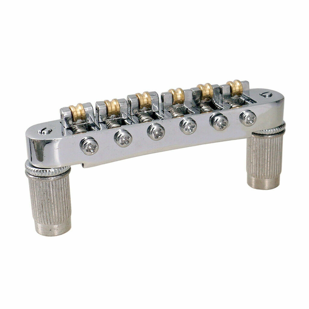 Brass Roller Saddle Guitar Bridge Tailpiece Sets for Les Paul LP SG