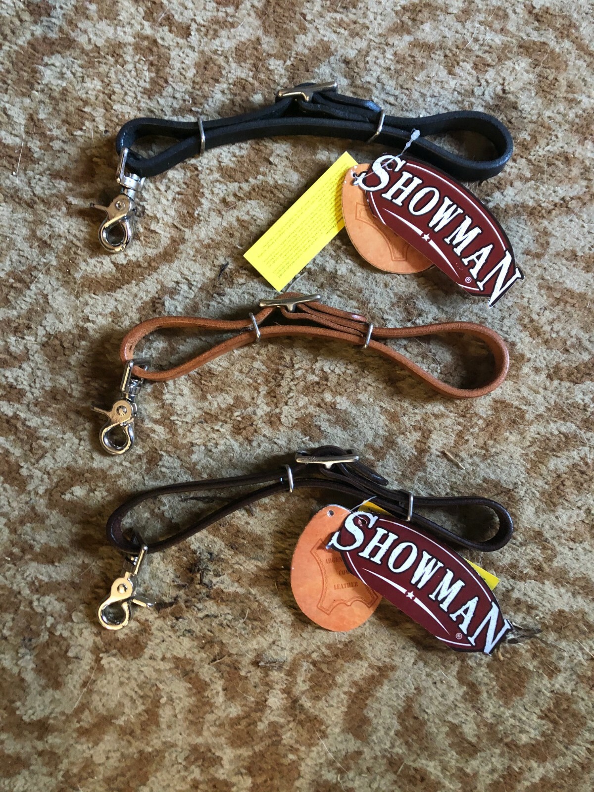 Western Saddle Oiled Leather Rear Cinch Connector Strap with Easy to Use Clip